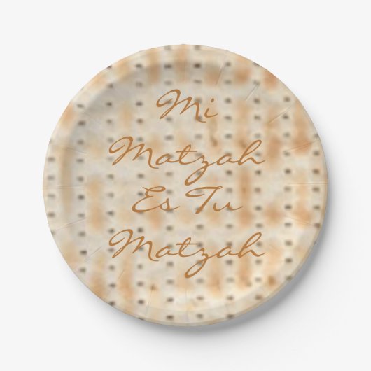 Passover Mi Matzah Es Tu Matzah Papieren Bordje (Voorkant)