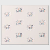 Passover Modern Hebreeuwse Typografie Cadeaupapier (Vlak)