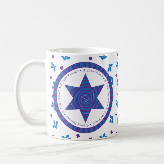 Passover-Mok 11 oz. "Een zoete Passover" Koffiemok (Links)