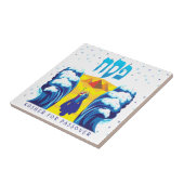 Passover Moses & Israelites' exodus from Egypt Tegeltje (Zijkant)