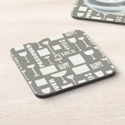 Passover Onderzetters "Wine en Matzah Passover" (Linkerzijde)