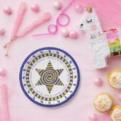 Passover Paper Bord Blue/Yellow Star Pattern (Feest)