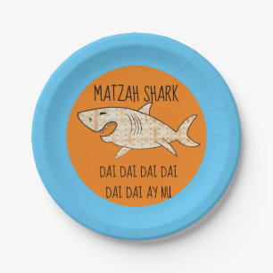 Passover Paper Bord "Matzah Shark"-patroon