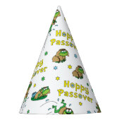 Passover Party Pet "Hoppy Passover Jumping Frogs" Feesthoedjes (Voorkant)