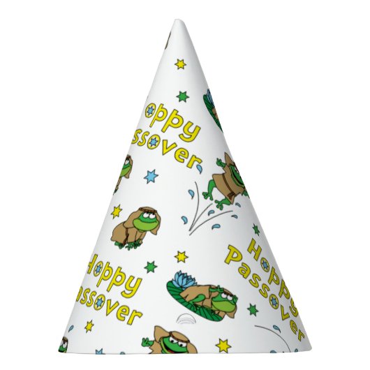 Passover Party Pet "Hoppy Passover Jumping Frogs" Feesthoedjes (Rechts)