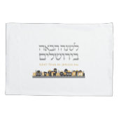 Passover Personalized Seder Jerusalem w Gold Pillo Kussensloop (Achterkant)