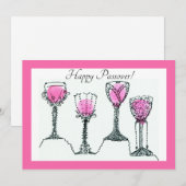 Passover Pesach 4 Kups van de Kaart van het Wijnhu (Voorkant / Achterkant)