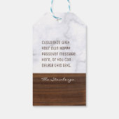 Passover Pesach - Aangepaste marmer + Hout Modern Cadeaulabel (Achterkant)