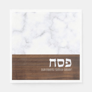 Passover Pesach - Aangepaste marmer + Hout Modern Servet