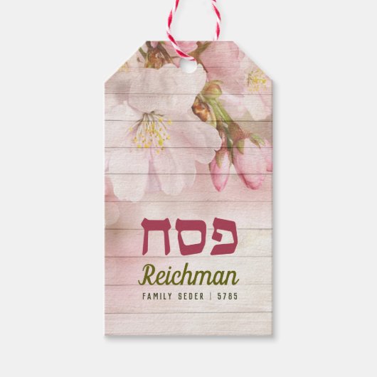 Passover Pesach Cherry Blossom Springtime Cadeaulabel (Voorkant)