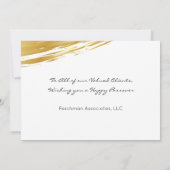 Passover Pesach Hebrew Gold Swash & Marble Holida Feestdagenkaart (Achterkant)