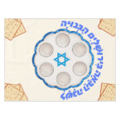 Passover Pesach Jerusalem Pesach Holiday Tableclo Tafelkleed (Voorkant (Horizontaal))