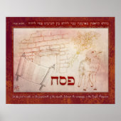 Passover Pesach Lamb Torah Scroll Doorpost Herbs Poster (Voorkant)