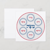 Passover Pesach Seder Bord Hebreeuws Modern (Voorkant / Achterkant)