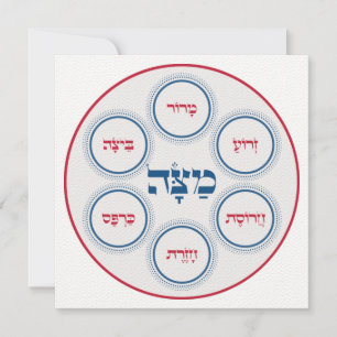 Passover Pesach Seder Bord Hebreeuws Modern