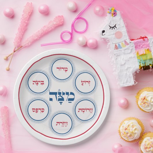 Passover Pesach Seder Bord Hebreeuws Modern (Feest)