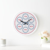 Passover Pesach Seder Bord Hebreeuws Moderne Grote Klok (Huis)