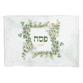 Passover Pesach Seder Hebreeuws Eucalyptus Bird Li Kussensloop (Voorkant)