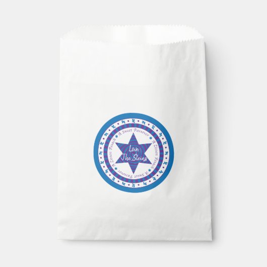 Passover "Pesach Star" Goodie Favor Bag Bedankzakje (Voorkant)