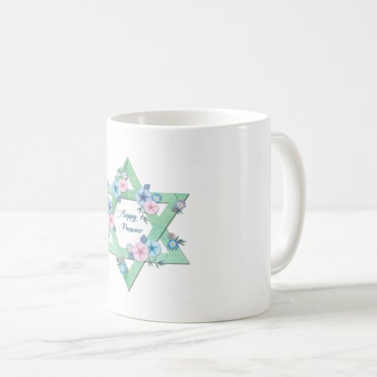 Passover - Pesach Star van David Koffiemok (Voorkant rechts)