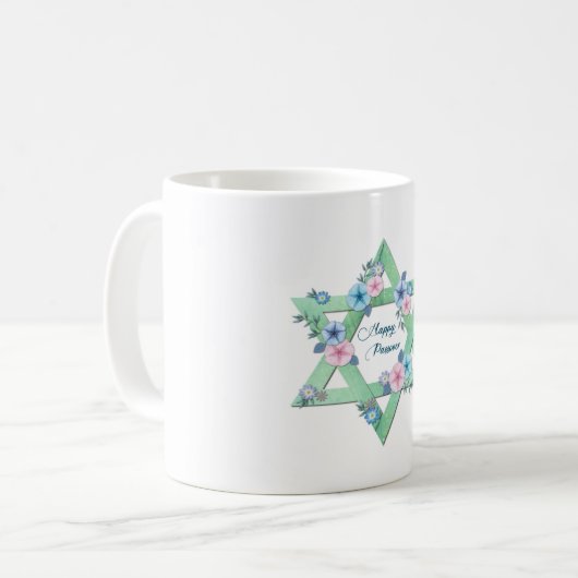 Passover - Pesach Star van David Koffiemok (Voorkant links)