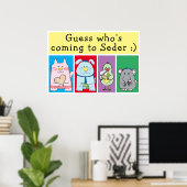 Passover Pets Seder Poster 20 x 24 Matte Finish (Thuiskantoor)