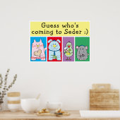 Passover Pets Seder Poster 20 x 24 Matte Finish (Keuken)