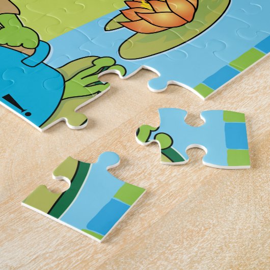 Passover Puzzle "Kikker en soep!" Legpuzzel (Zijkant)