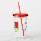 Passover Red Acrylic Tumbler 16 oz Sedersaurus Acryl Drinkbeker (Links)