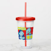 Passover Red Acrylic Tumbler 16 oz Sedersaurus Acryl Drinkbeker (Voorkant)