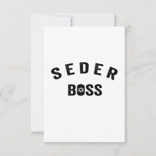 Passover Seder Boss My Rules Jewish Funny Gift Bedankkaart