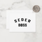 Passover Seder Boss My Rules Jewish Funny Gift Notitiekaartje (Voorkant / Achterkant in situ)