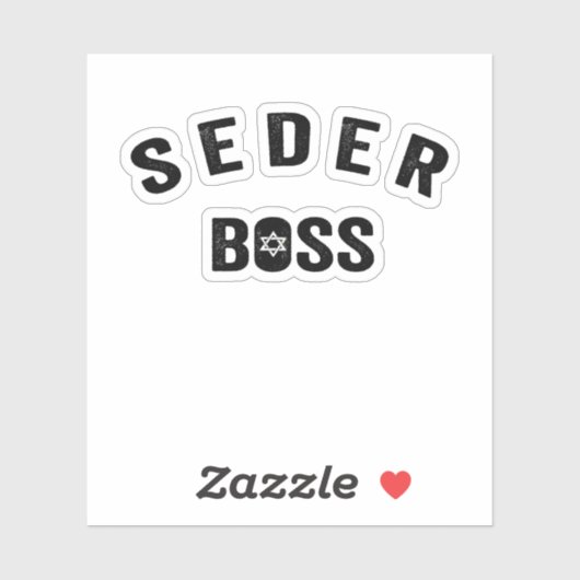 Passover Seder Boss My Rules Jewish Funny Gift Sticker (Vel)