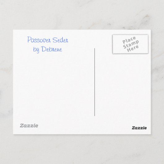 Passover Seder Briefkaart (Achterkant)
