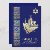 Passover Seder Custom Flat Invitations Kaart (Voorkant / Achterkant)