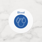 Passover Seder De 10 Plagues Blue en White Confetti (Kleine voorkant)