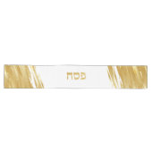 Passover Seder Elegant Gold Swash Hebreeuws Long T Lange Tafelloper (Horizontaal)