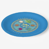 Passover Seder Foods Kosher Pesach Papieren Bordje (Gekanteld)