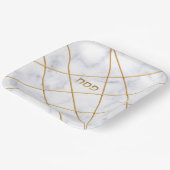 Passover Seder Gold Rods aangepaste marmer Papieren Bordje (Gebogen)