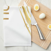 Passover Seder Gold Swash Theedoek (Quarter Fold)