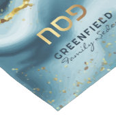 Passover Seder Hebrew Blauwgroen Agate Persoonlijk Medium Tafelloper (Hoek)