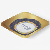 Passover Seder Jerusalem Elegant Square Papieren Bordje (Gebogen)