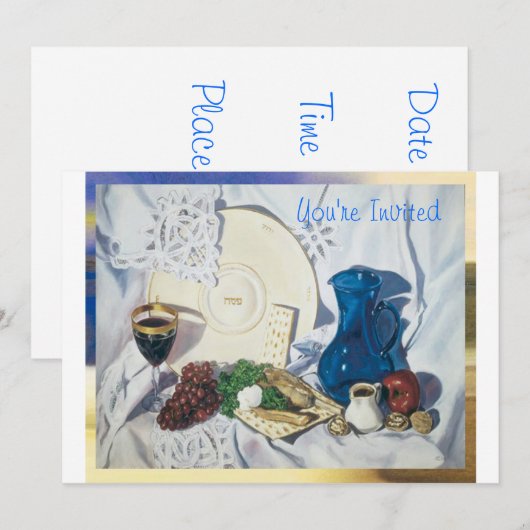 Passover Seder Kaart (Voorkant / Achterkant)