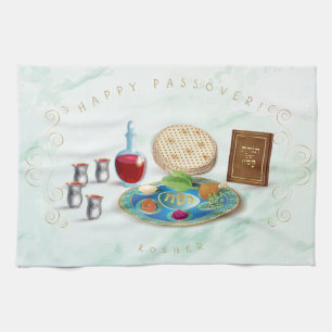 Passover Seder Kosher Pesach Decoratief Theedoek