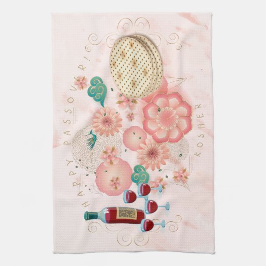  Passover Seder Kosher Pesach Decoratief Theedoek (Verticaal)