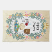 Passover Seder Kosher Pesach Decoratief Theedoek (Horizontaal)