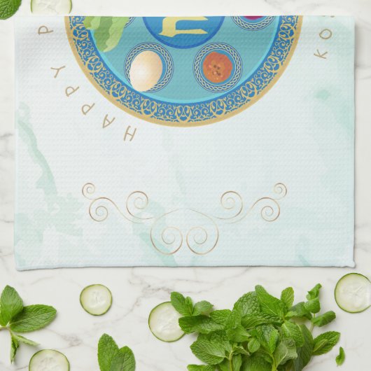  Passover Seder Kosher Pesach Decoratief Theedoek (Gevouwen)