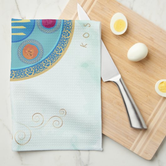 Passover Seder Kosher Pesach Decoratief Theedoek (Quarter Fold)