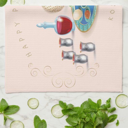  Passover Seder Kosher Pesach Decoratief Theedoek (Gevouwen)