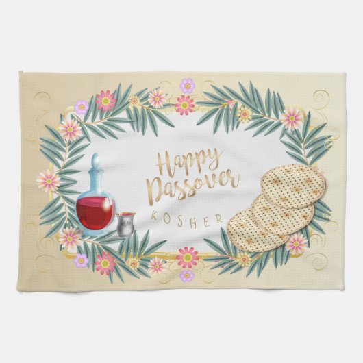  Passover Seder Kosher Pesach Decoratief Theedoek (Horizontaal)